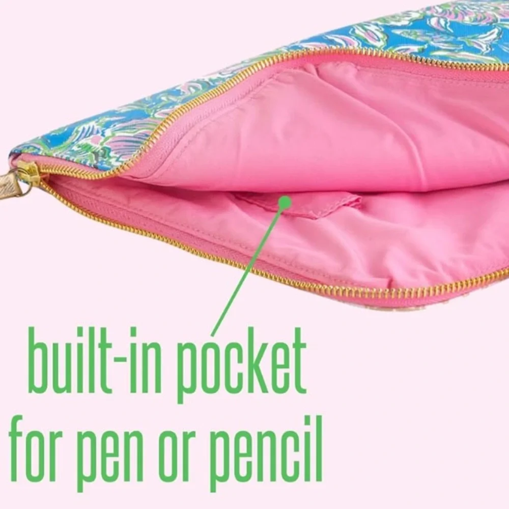 LILLY PULITZER Laptop Case Floral Tech Sleeve Set Zipper Pouch Chick Magnet NWT